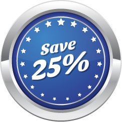 Save 25% icon